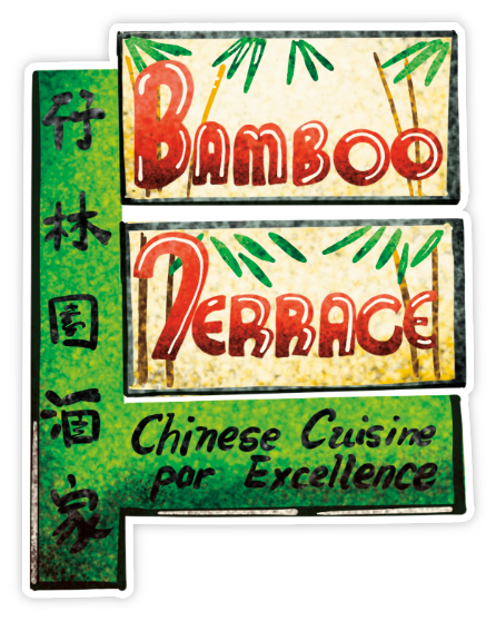 FHC x Donna Seto Bamboo Terrace Vinyl Sticker