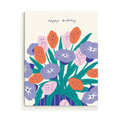 "Happy Birthday" Fleurs Greeting Card