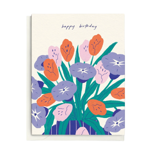 "Happy Birthday" Fleurs Greeting Card