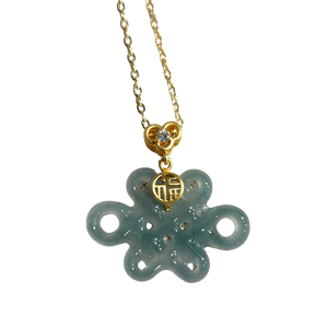 Lucky Knot Jade Pendant Necklace