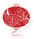FHC x Justine Crawfart Red Floral Lantern Magnet