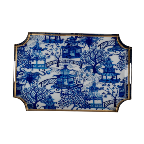 Garden Party Enameled Tray