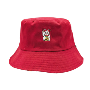 Lucky Cat Reversible Reversible Bucket Hat