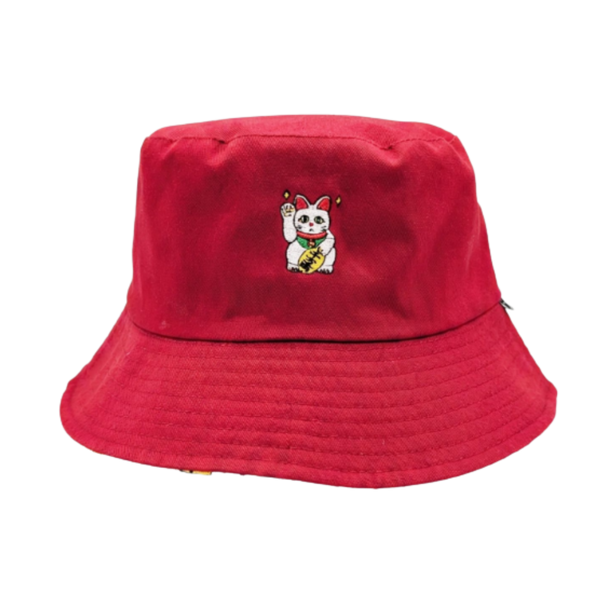 Lucky Cat Reversible Reversible Bucket Hat