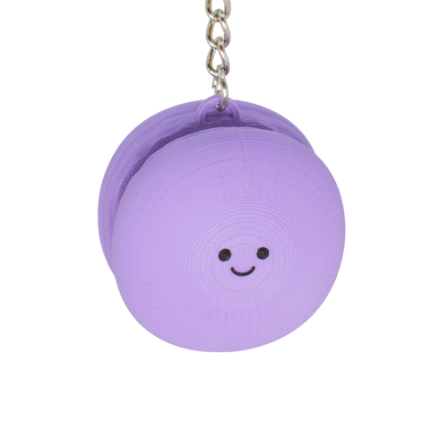 Smiley Macaron Clicker Keychain