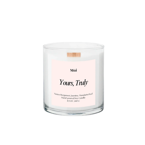 Yours Truly Wooden Wick Candle