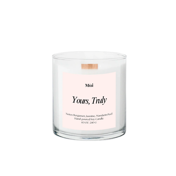 Yours Truly Wooden Wick Candle