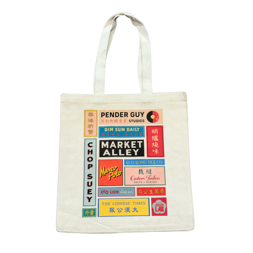 Chinatown Shop Signs Tote