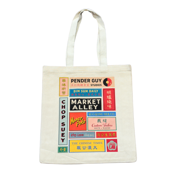 Chinatown Shop Signs Tote