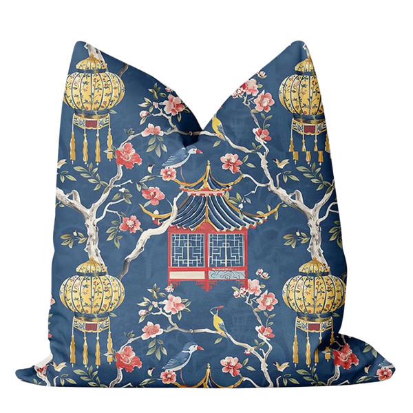 Chinoiserie Lanterns Pillow Cover