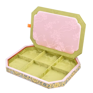 Large Embroidered Jewelry Tray With Lid