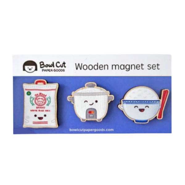 Rice Wooden Magnet Set