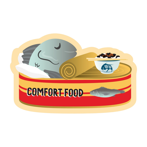 Comfort Food Dace Vinyl Sticker