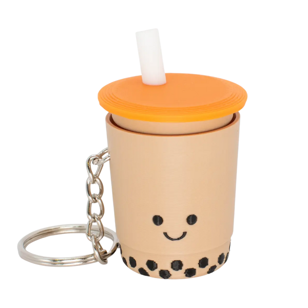 Chewy Bubble Tea Fidget Clicker Keychain
