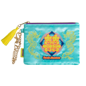 Embroidered Pouch with Chain