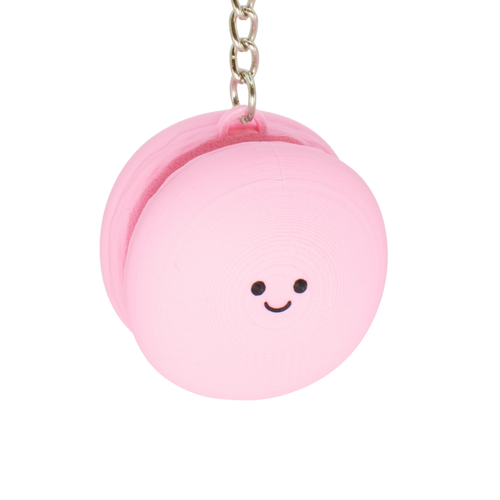 Smiley Macaron Clicker Keychain