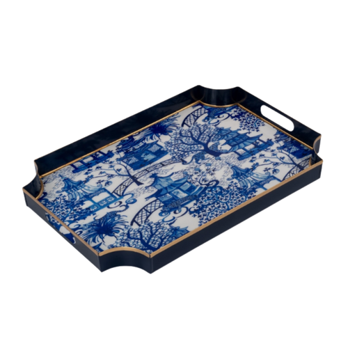 Garden Party Enameled Tray