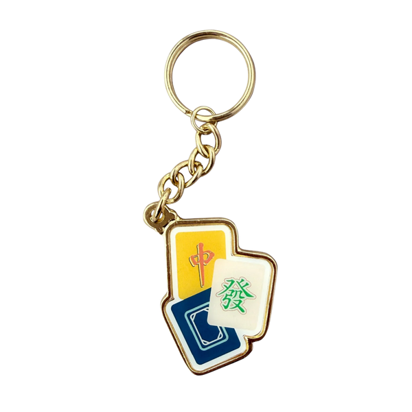 Mahjong 3 Dragons Keychain