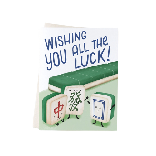 Wishing You All the Luck Mahjong Greeting Card