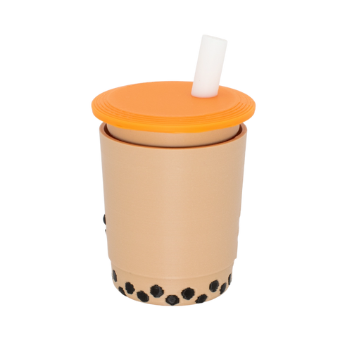 Chewy Bubble Tea Fidget Clicker Keychain