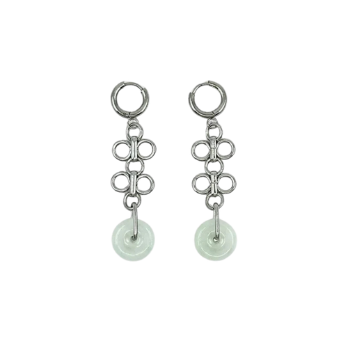 Jade Chinese Knot Earrings