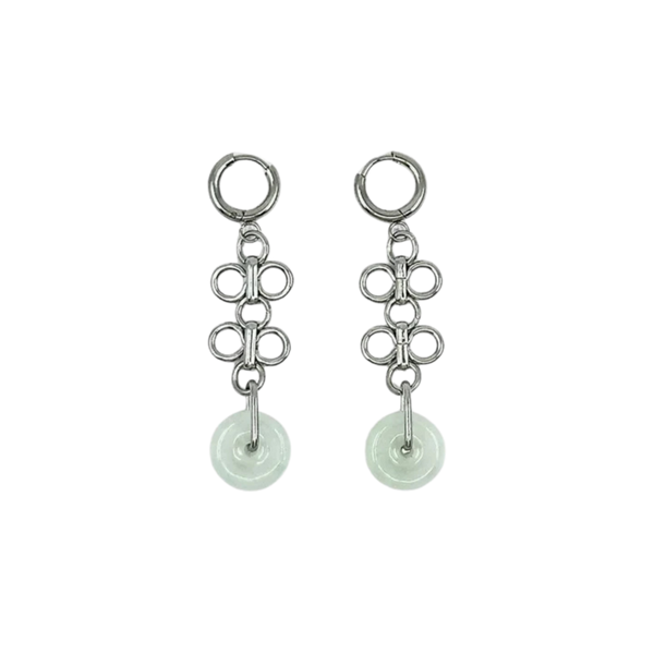 Jade Chinese Knot Earrings