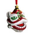Glass Lion Head Ornament
