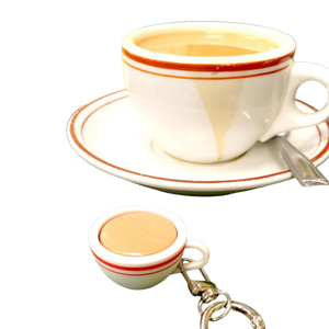 Hong Kong Style Milk Tea Clicker Keychain