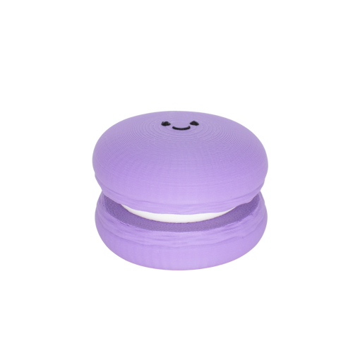 Smiley Macaron Clicker Keychain