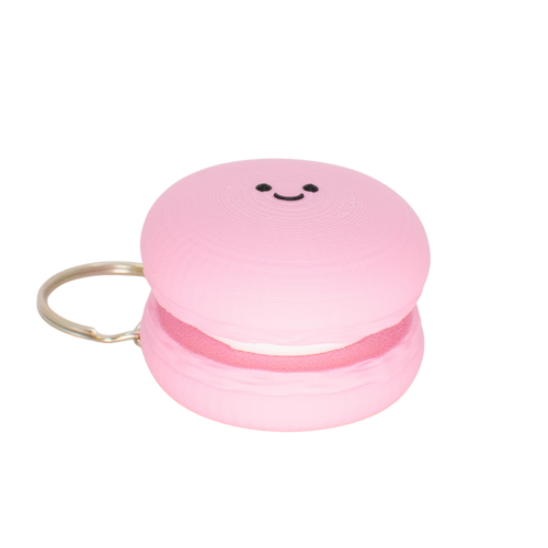 Smiley Macaron Clicker Keychain