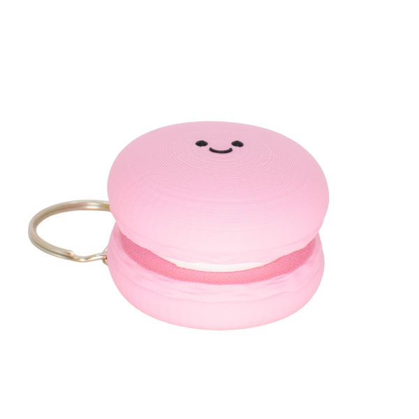 Smiley Macaron Clicker Keychain