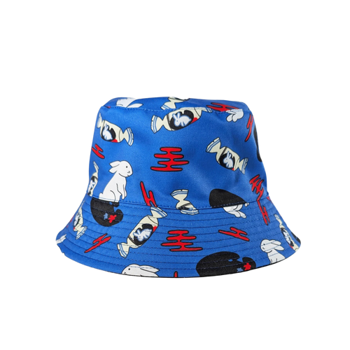 White Rabbit Reversible Bucket Hat