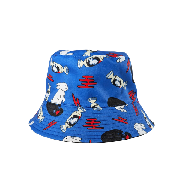 White Rabbit Reversible Bucket Hat