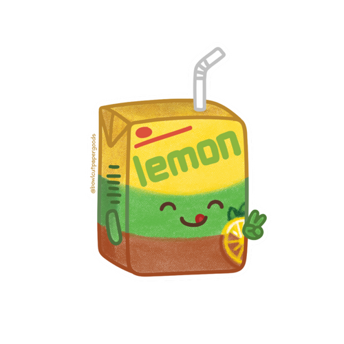 Happy Lemon Tea Sticker