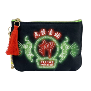 Embroidered Pouch with Chain