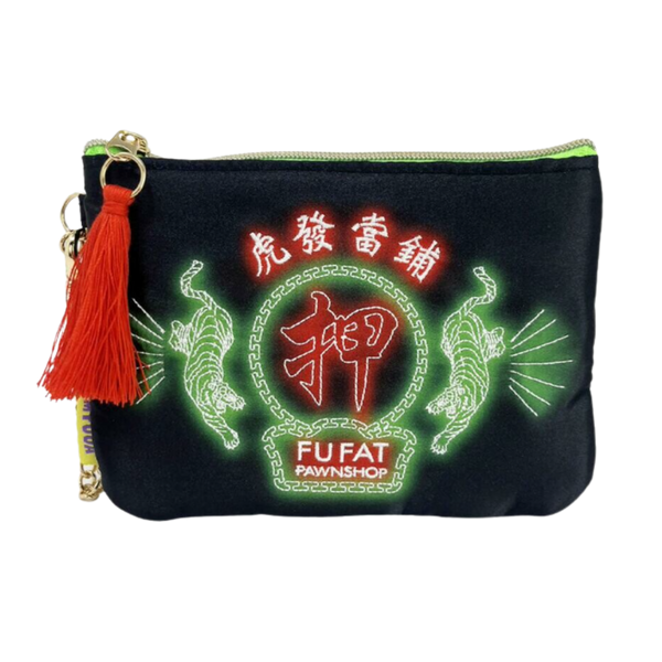 Embroidered Pouch with Chain
