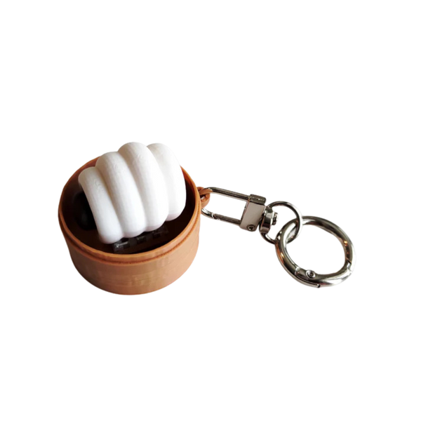 Chinese Sausage Bun Clicker Keychain