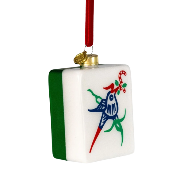 Glass Festive Mahjong Ornament
