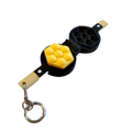 Egg Waffle Iron Clicker Keychain