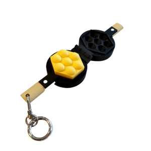 Egg Waffle Iron Clicker Keychain