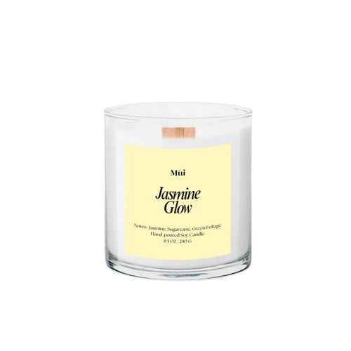 Jasmine Glow Wooden Wick Candle