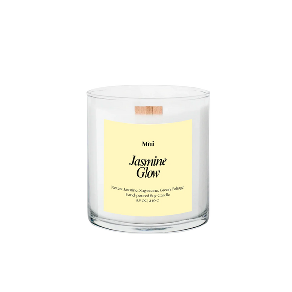 Jasmine Glow Wooden Wick Candle
