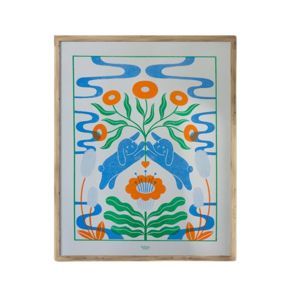 Growing Together Risograph Art Print
