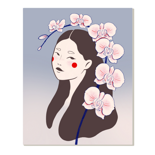 Orchid Woman Print