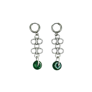 Jade Chinese Knot Earrings