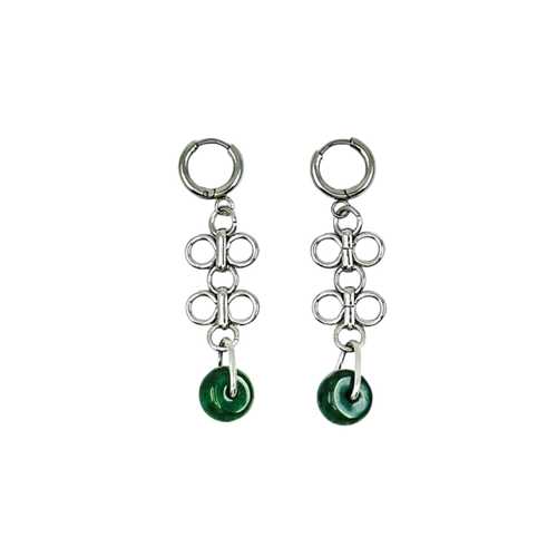 Jade Chinese Knot Earrings
