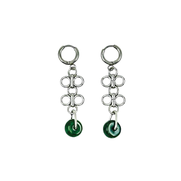 Jade Chinese Knot Earrings