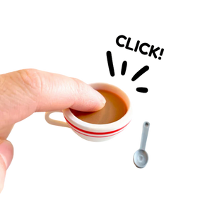 Hong Kong Style Milk Tea Clicker Keychain