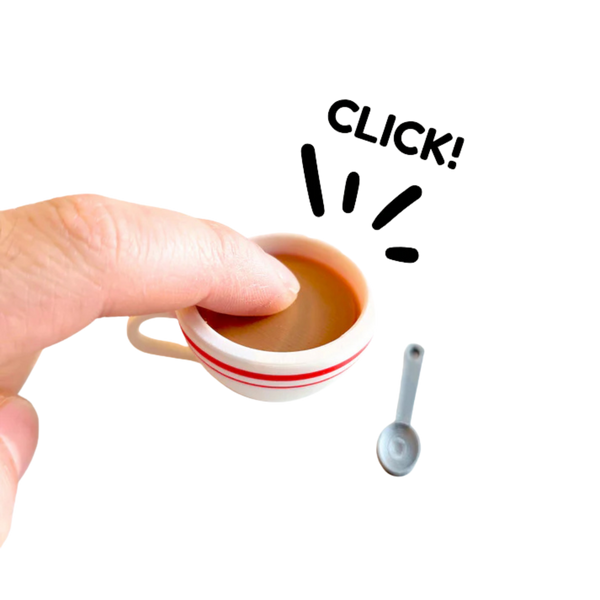 Hong Kong Style Milk Tea Clicker Keychain