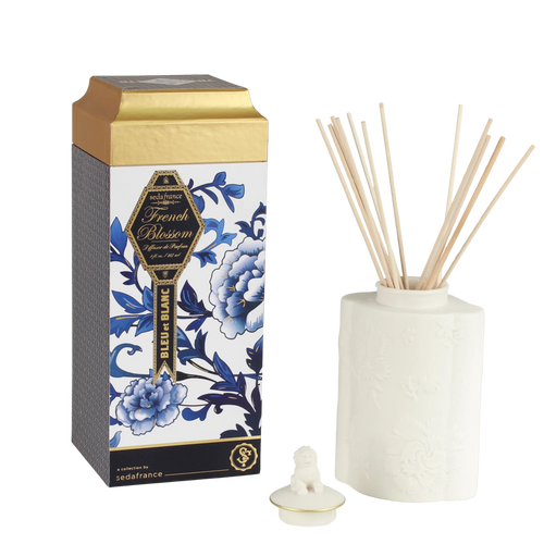 French Blossom Bleu Et Blanc Diffuseur